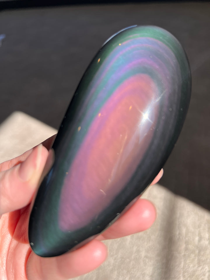 Rainbow Obsidian Palmstone (19) | 169g