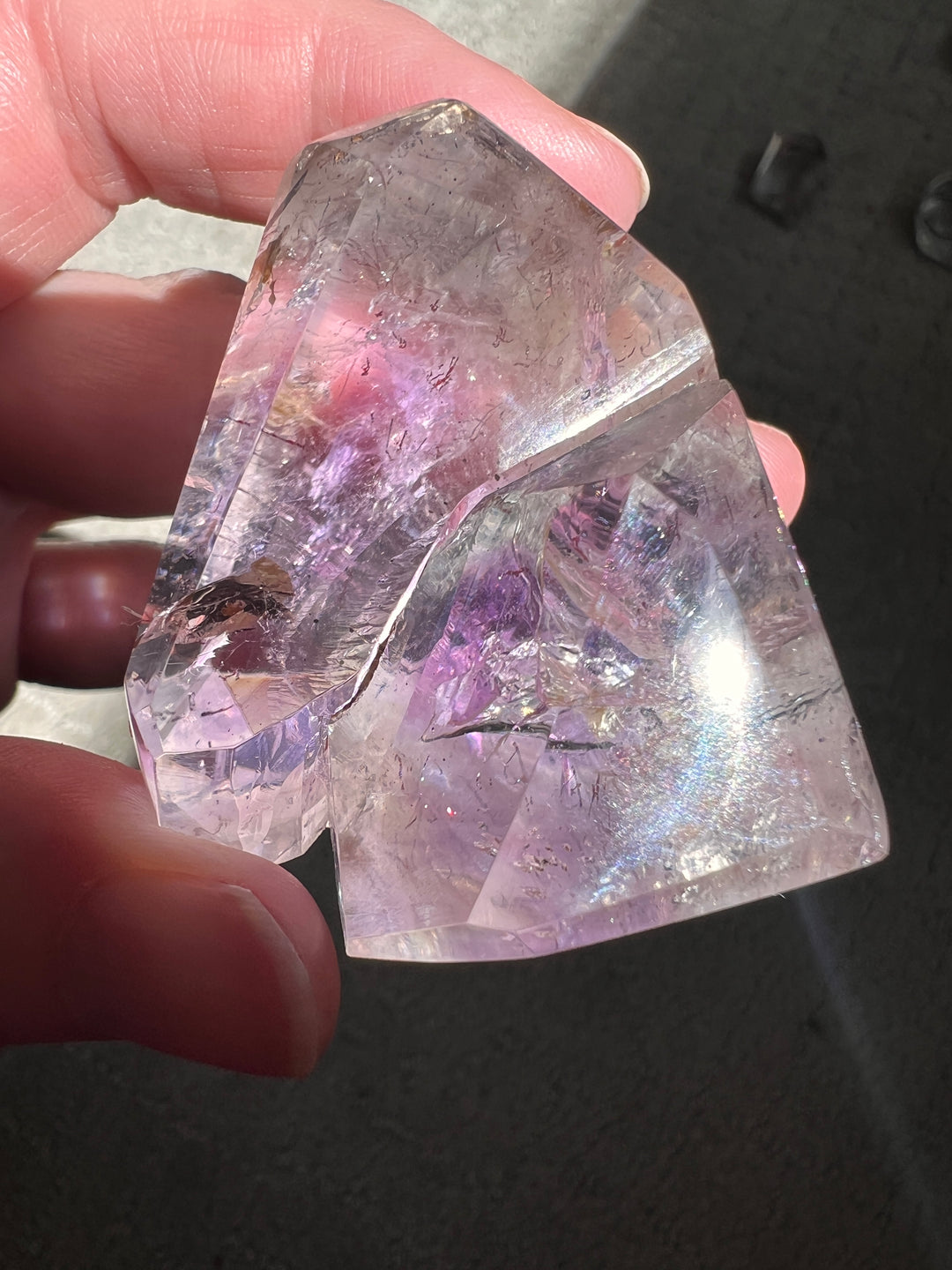 HUGE Pink Fire Quartz w/Amethyst (4) | 84.3g