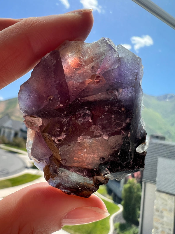 Fluorite with Rutile from Yaoganxian, China | 59.4g