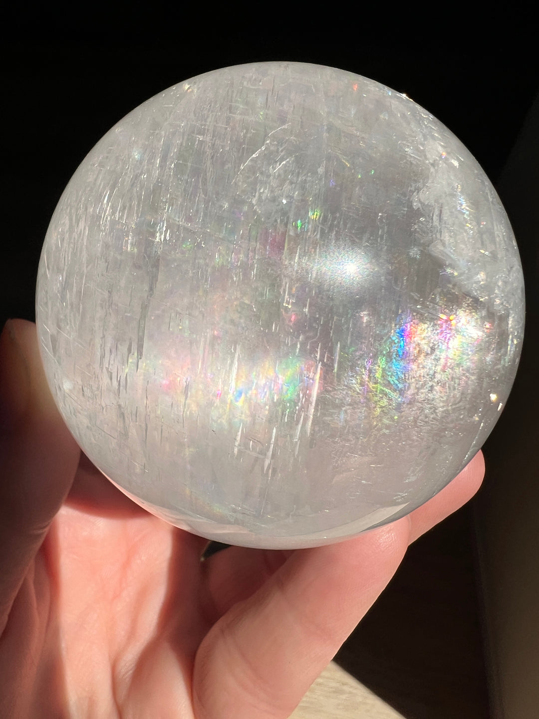 Optical Calcite Sphere (2) | 442.9g 67mm