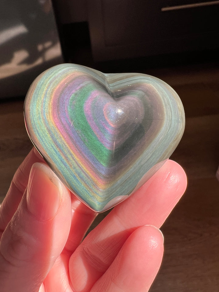 Rainbow Obsidian Heart (24) | 55.5g