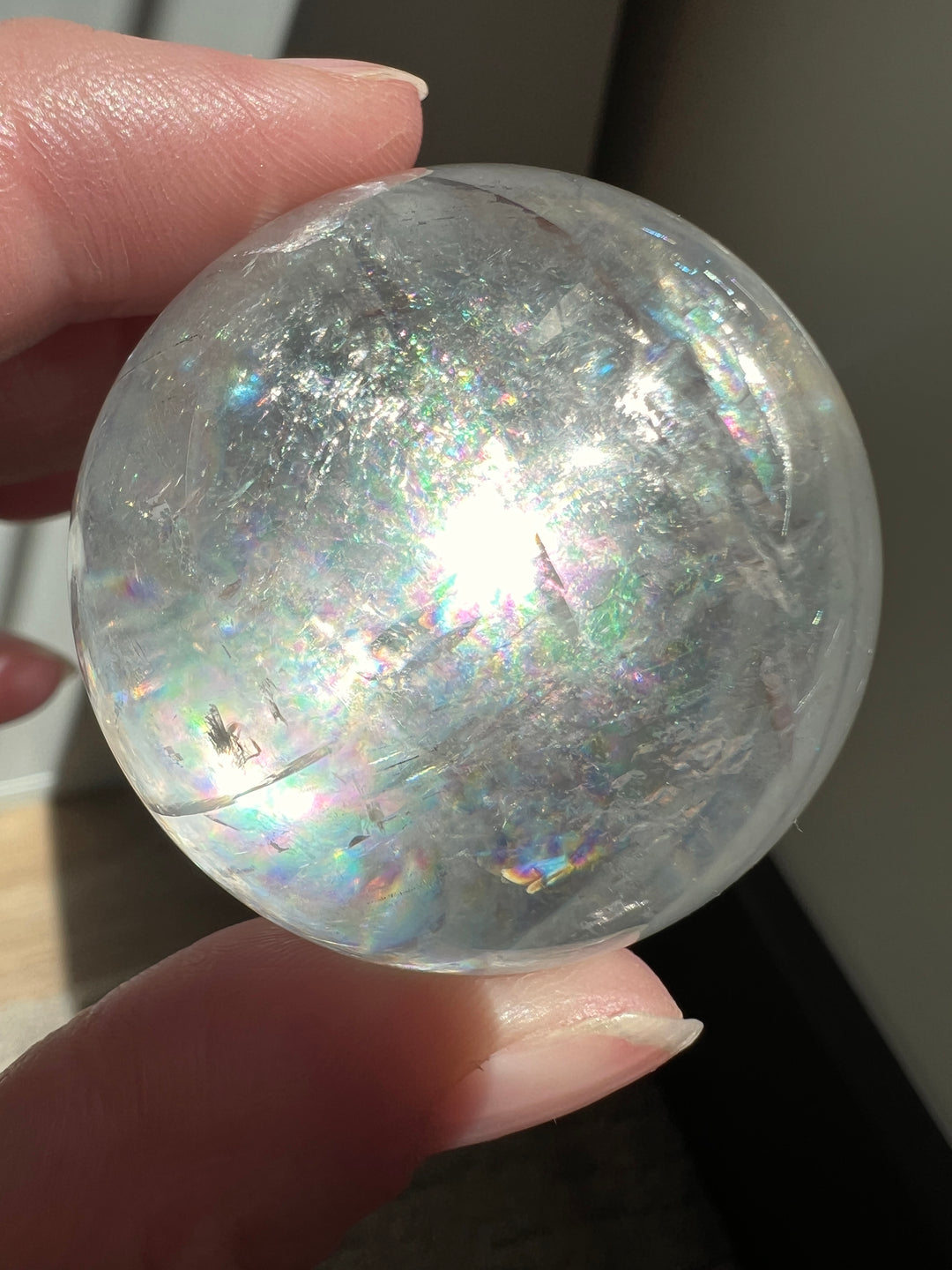Optical Calcite Sphere (3) | 104.8g 42mm