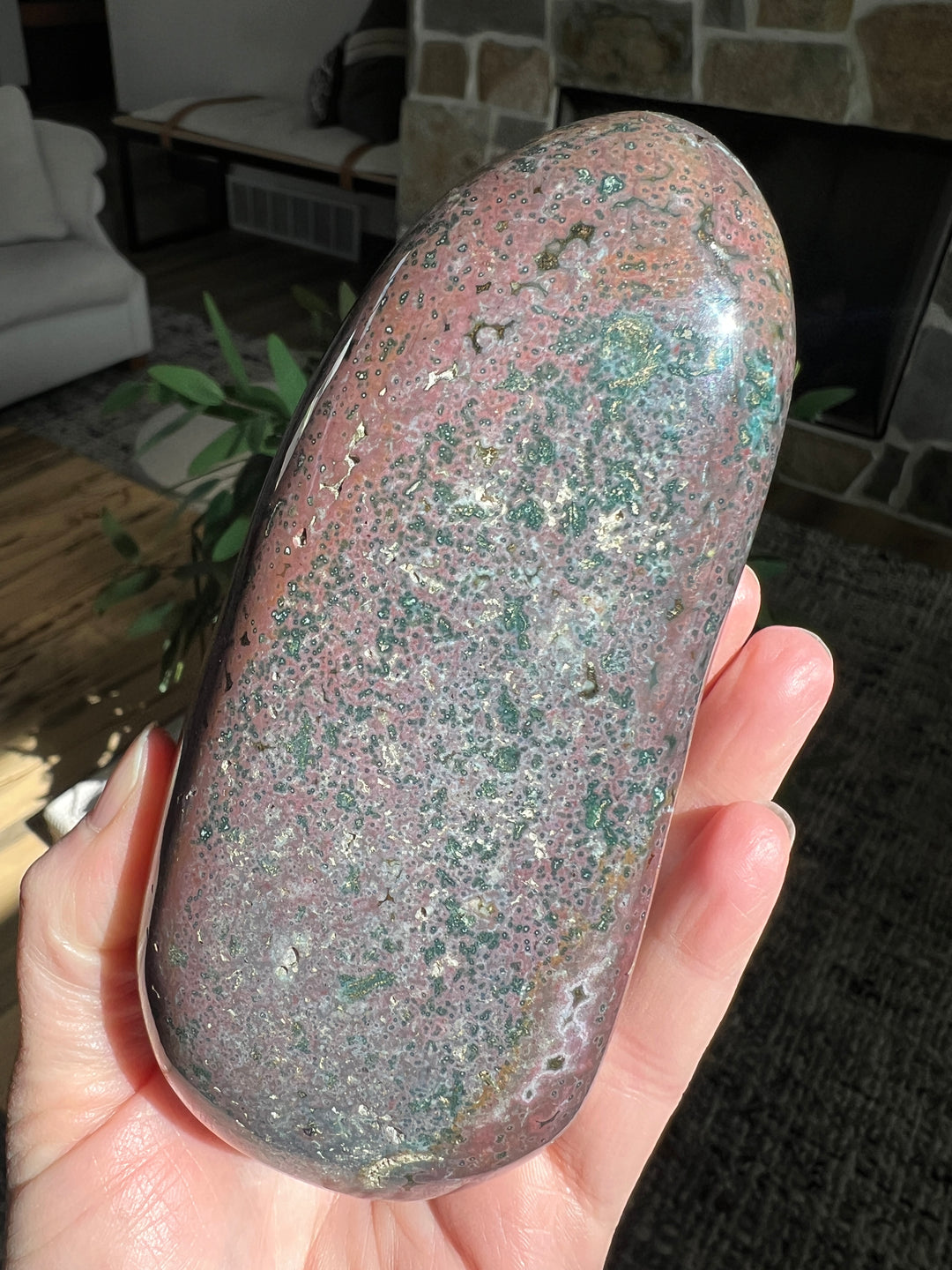 Magenta Orbicular Jasper Freeform | 1lb 14oz