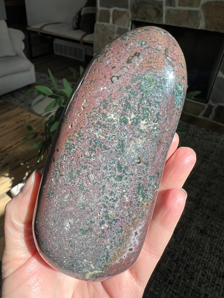 Magenta Orbicular Jasper Freeform | 1lb 14oz