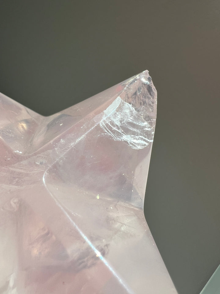 CHIPPED Rose Quartz Merkaba