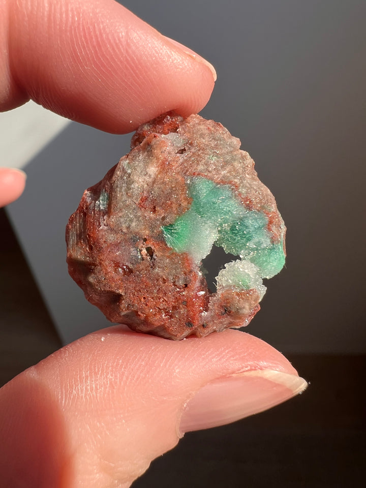 Sugar Malachite with hematite (2) | 9.8g