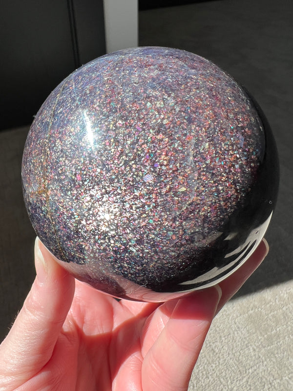 Confetti Iolite Sphere | 90mm Over 2 lbs
