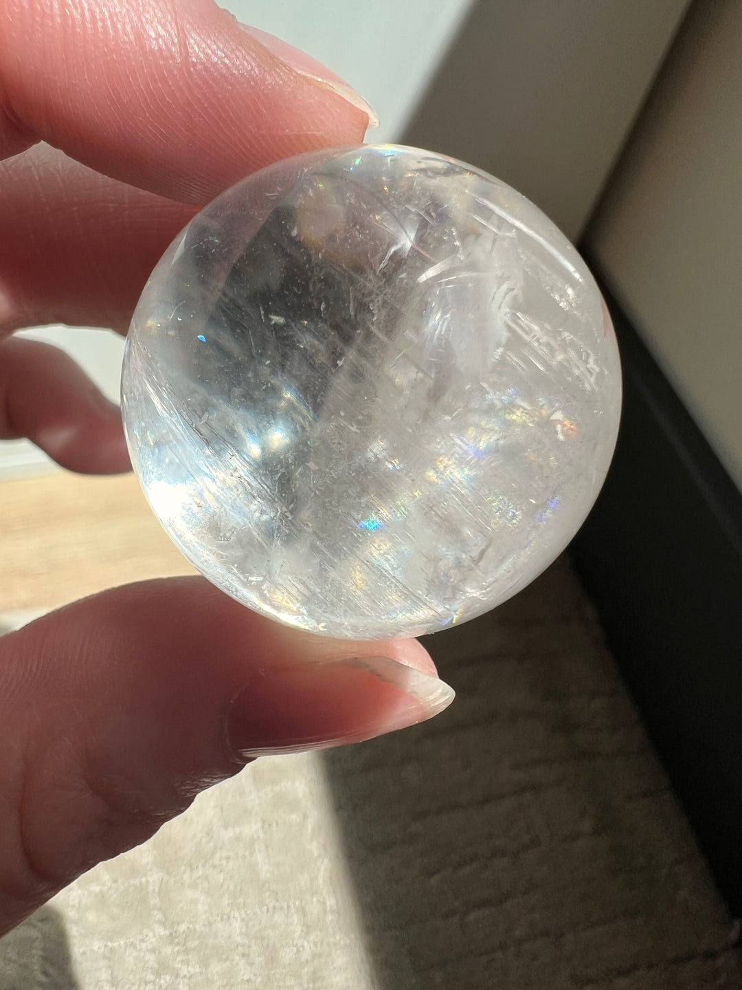 Optical Calcite Sphere (14) | 51.6g 33mm