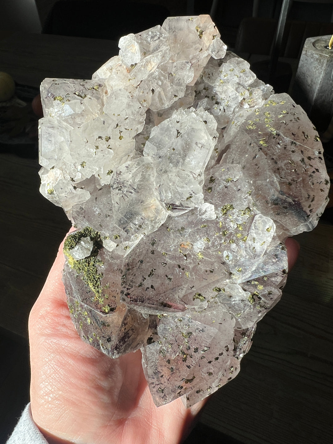 Sichuan China Quartz Clister with Epidote | 1lb 13oz