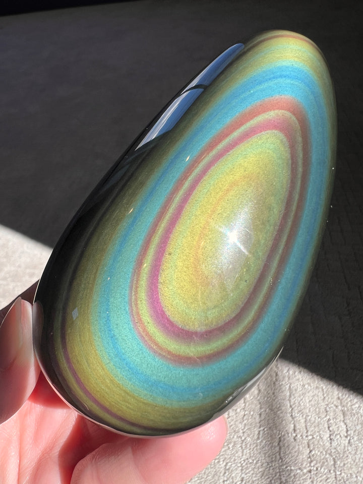Rainbow Obsidian Palmstone (18) | 279g