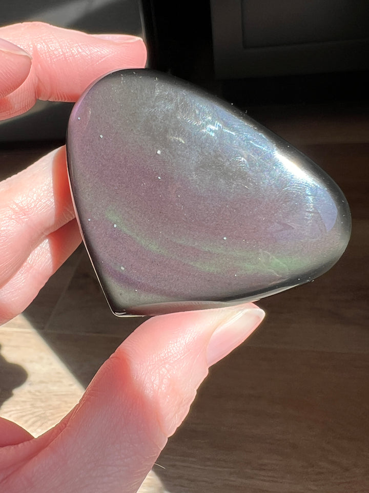 Rainbow Obsidian Heart (41) | 108g