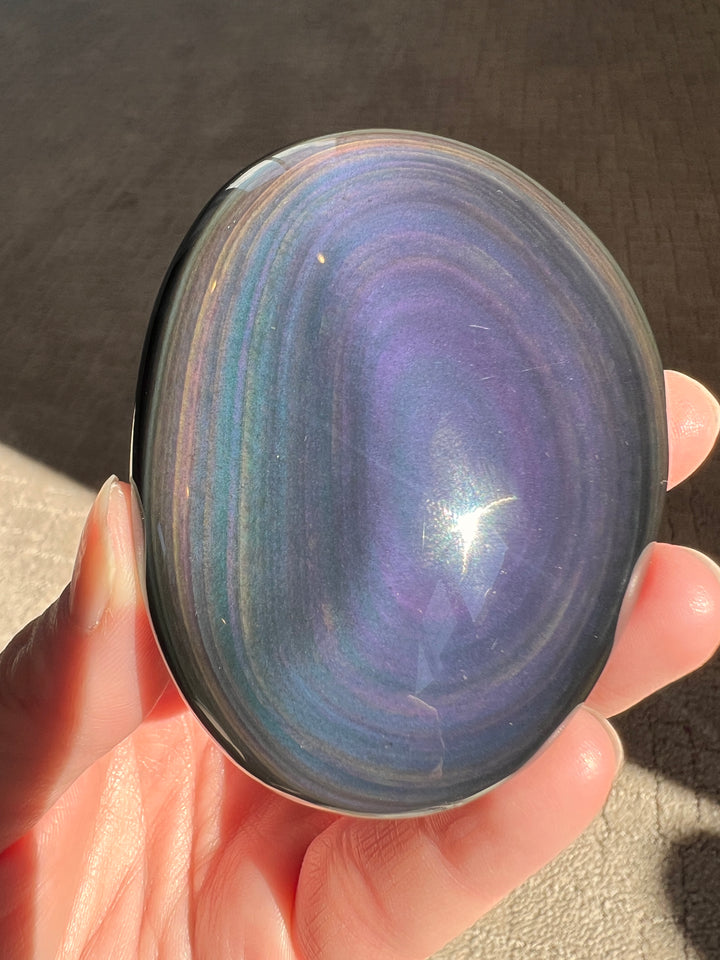 Rainbow Obsidian Palmstone (5) | 165g