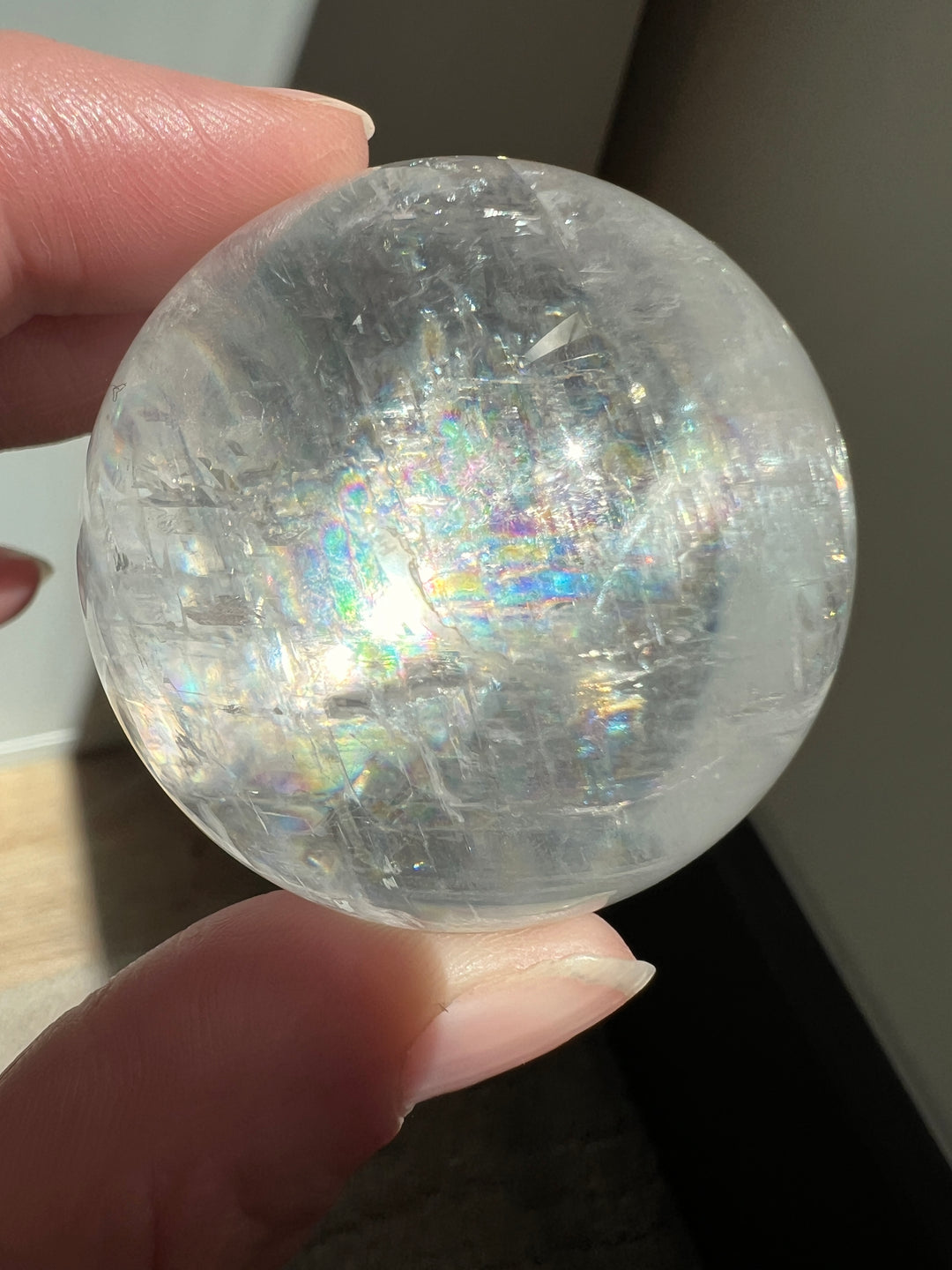 Optical Calcite Sphere (15) | 128.2g 45mm