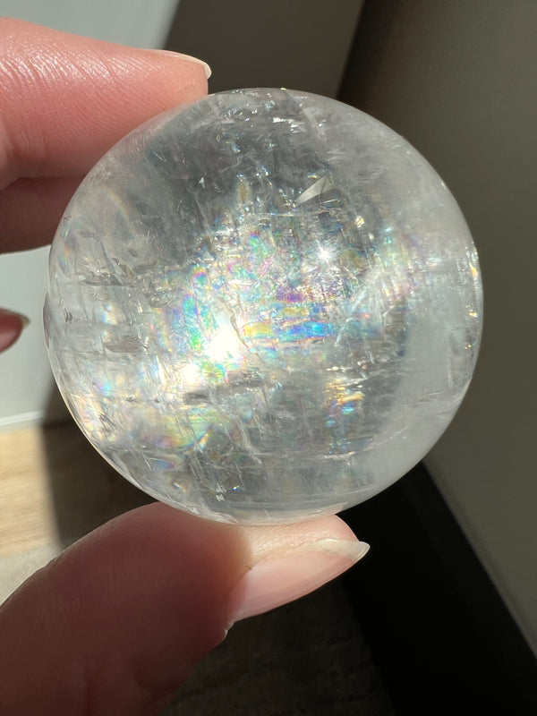 Optical Calcite Sphere (15) | 128.2g 45mm