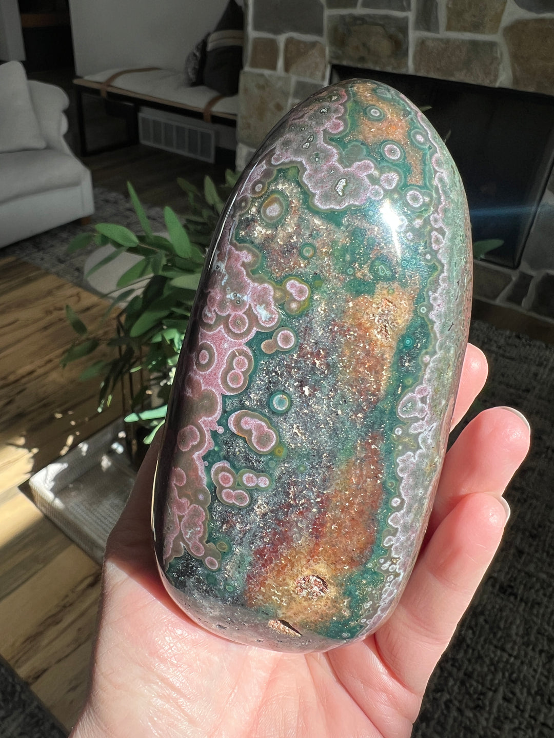 Magenta Orbicular Jasper Freeform | 1lb 14oz