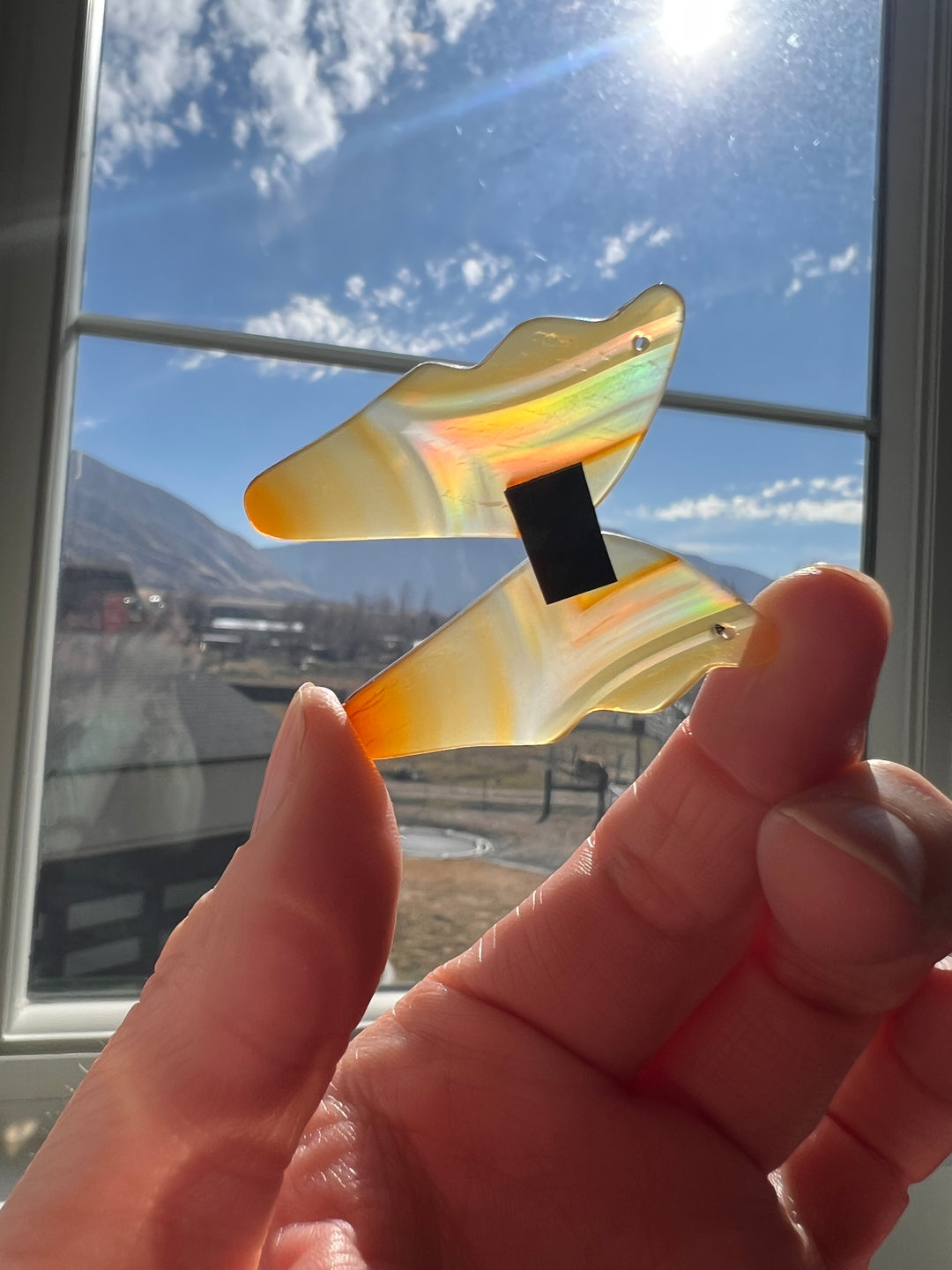 Iris Agate Drilled Butteryfly Wings (23)