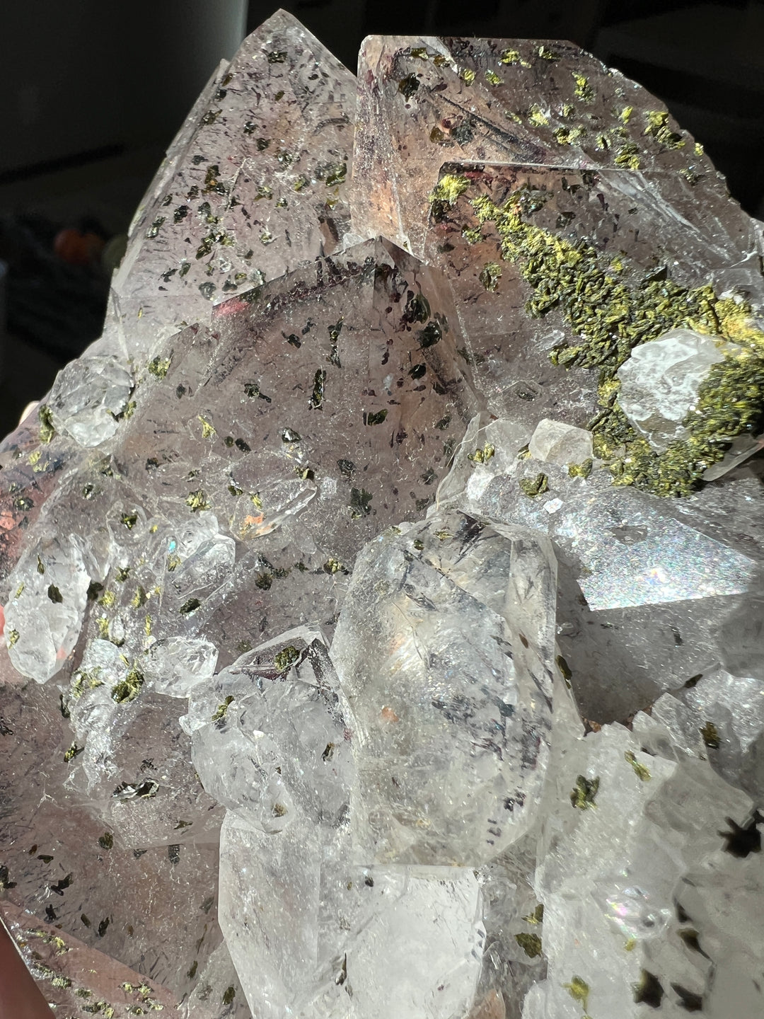 Sichuan China Quartz Clister with Epidote | 1lb 13oz