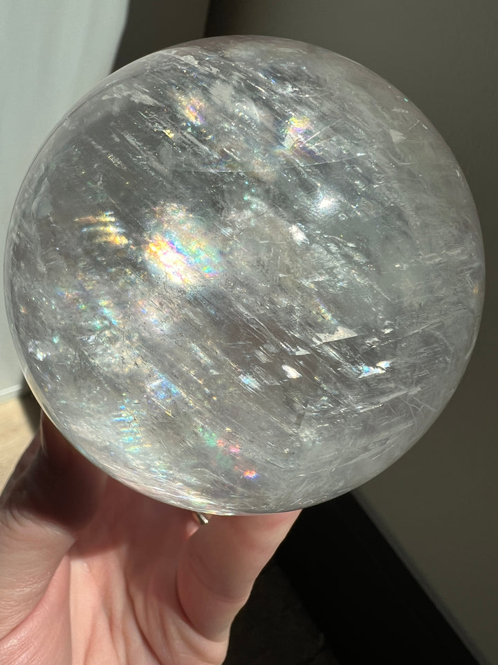 Optical Calcite Sphere (25) | 1lb 12.2oz 82mm
