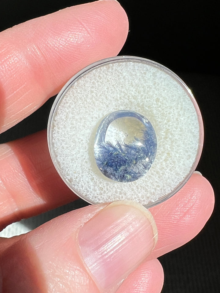 Dumortierite in Quartz Cabochon | 6.5 Carats