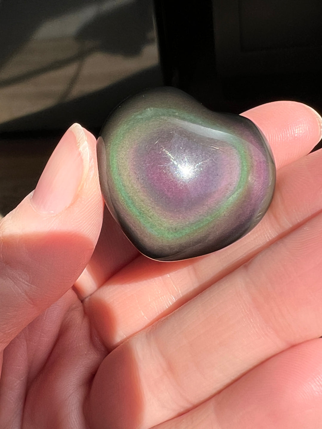 Rainbow Obsidian Heart (39)