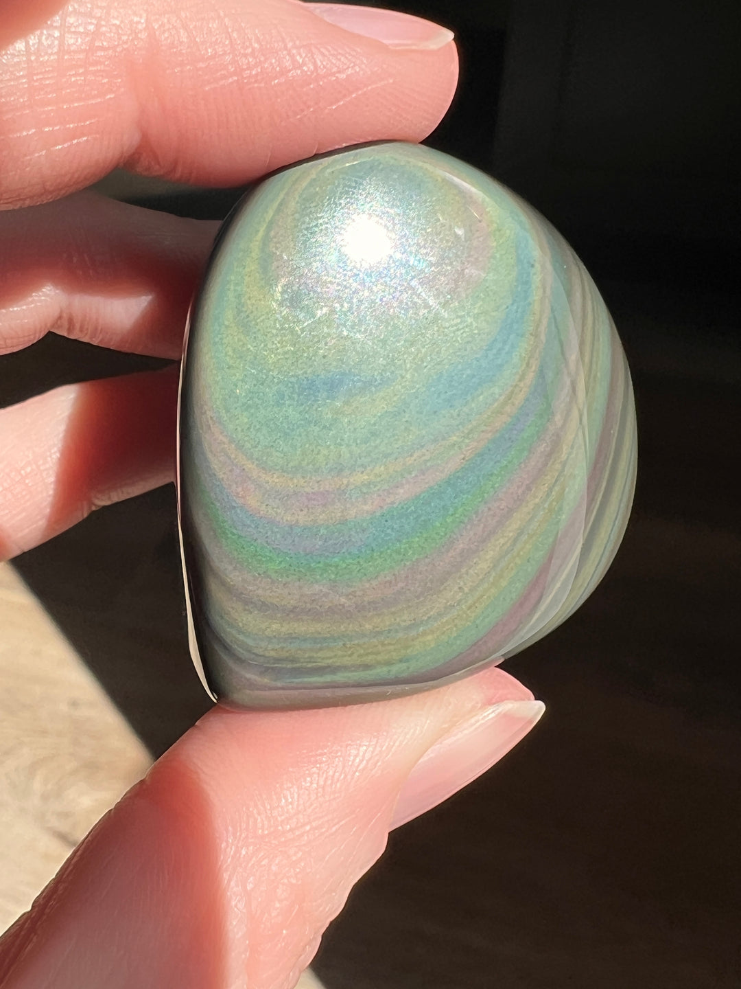 Rainbow Obsidian Heart (33) | 60.2g