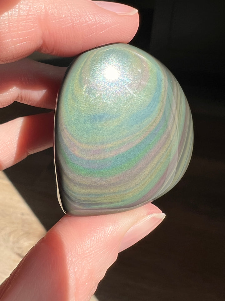 Rainbow Obsidian Heart (33) | 60.2g