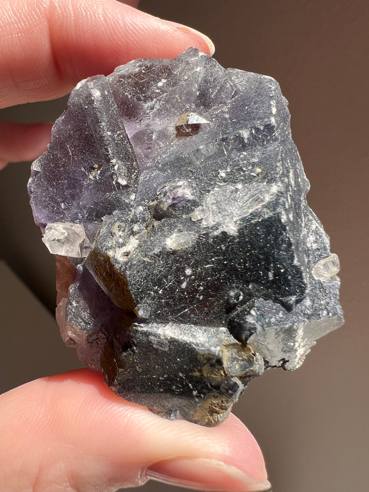 Fluorite with Rutile from Yaoganxian, China | 59.4g