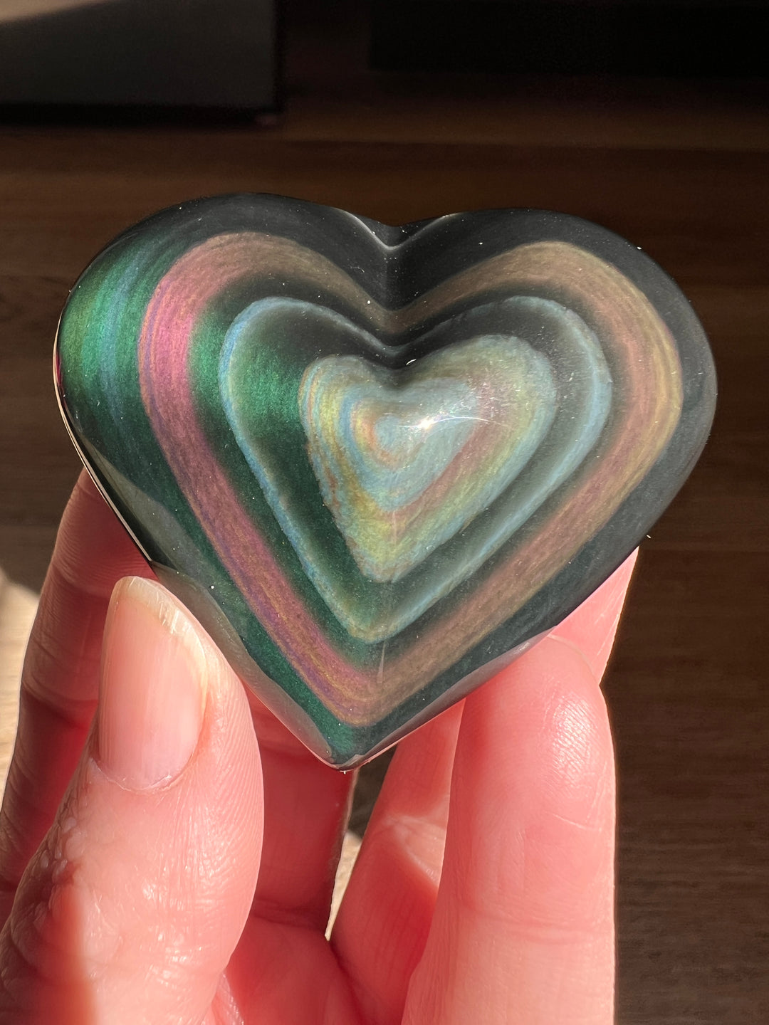 Rainbow Obsidian Heart (23) | 56g