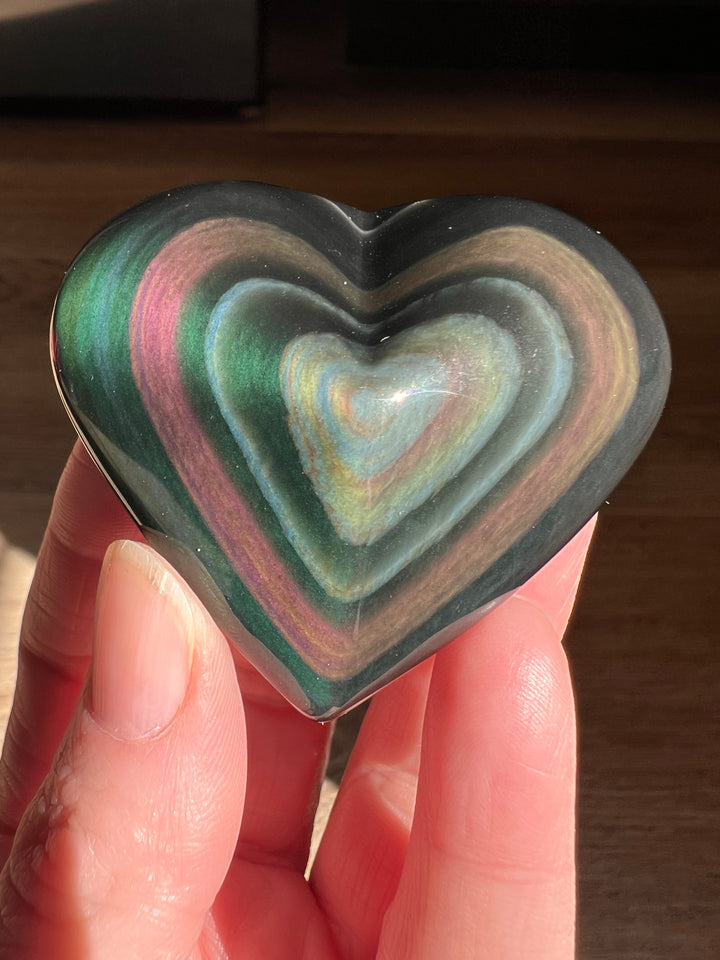 Rainbow Obsidian Heart (23) | 56g
