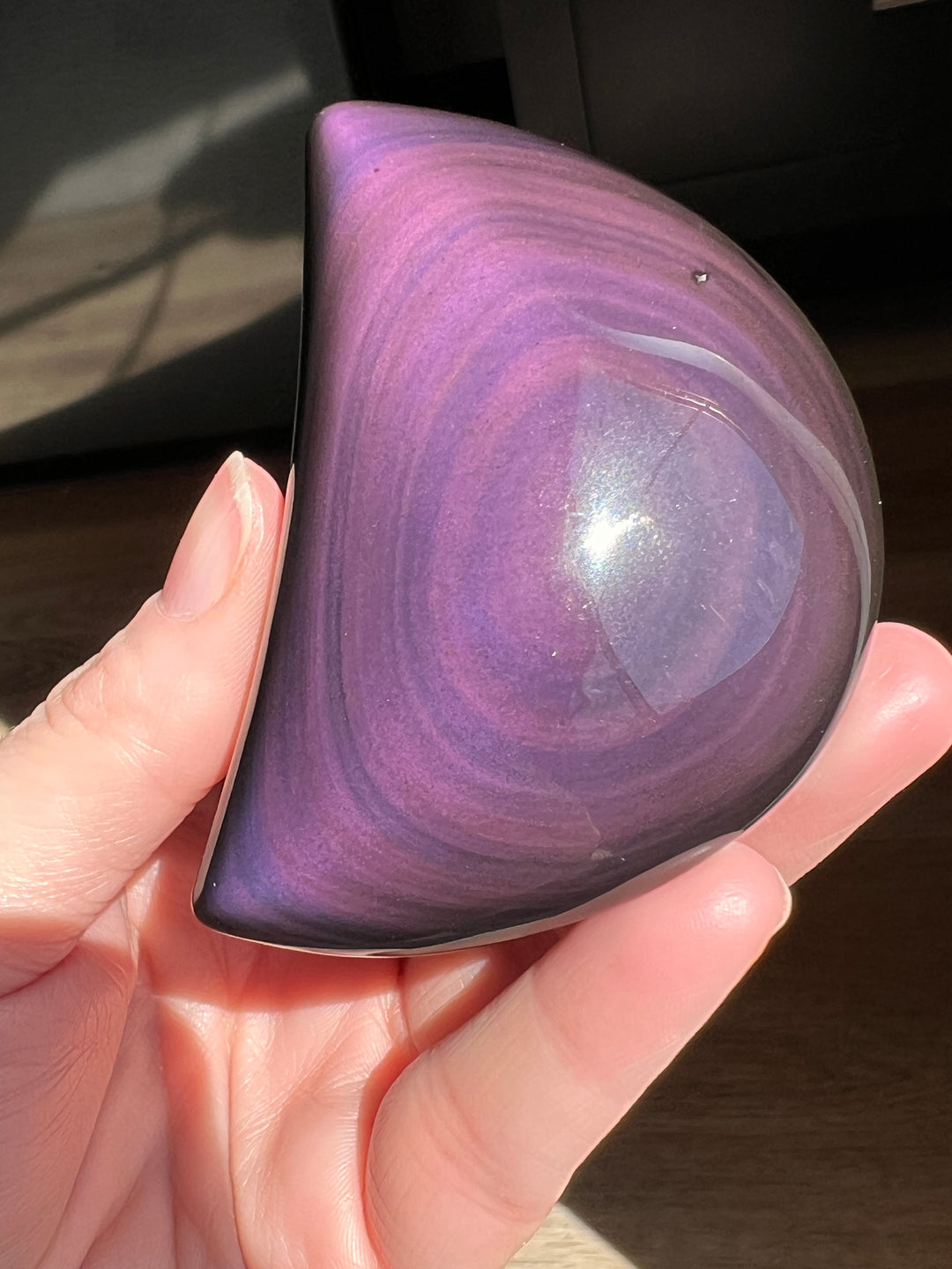 Rainbow Obsidian Moon (38) | 145g