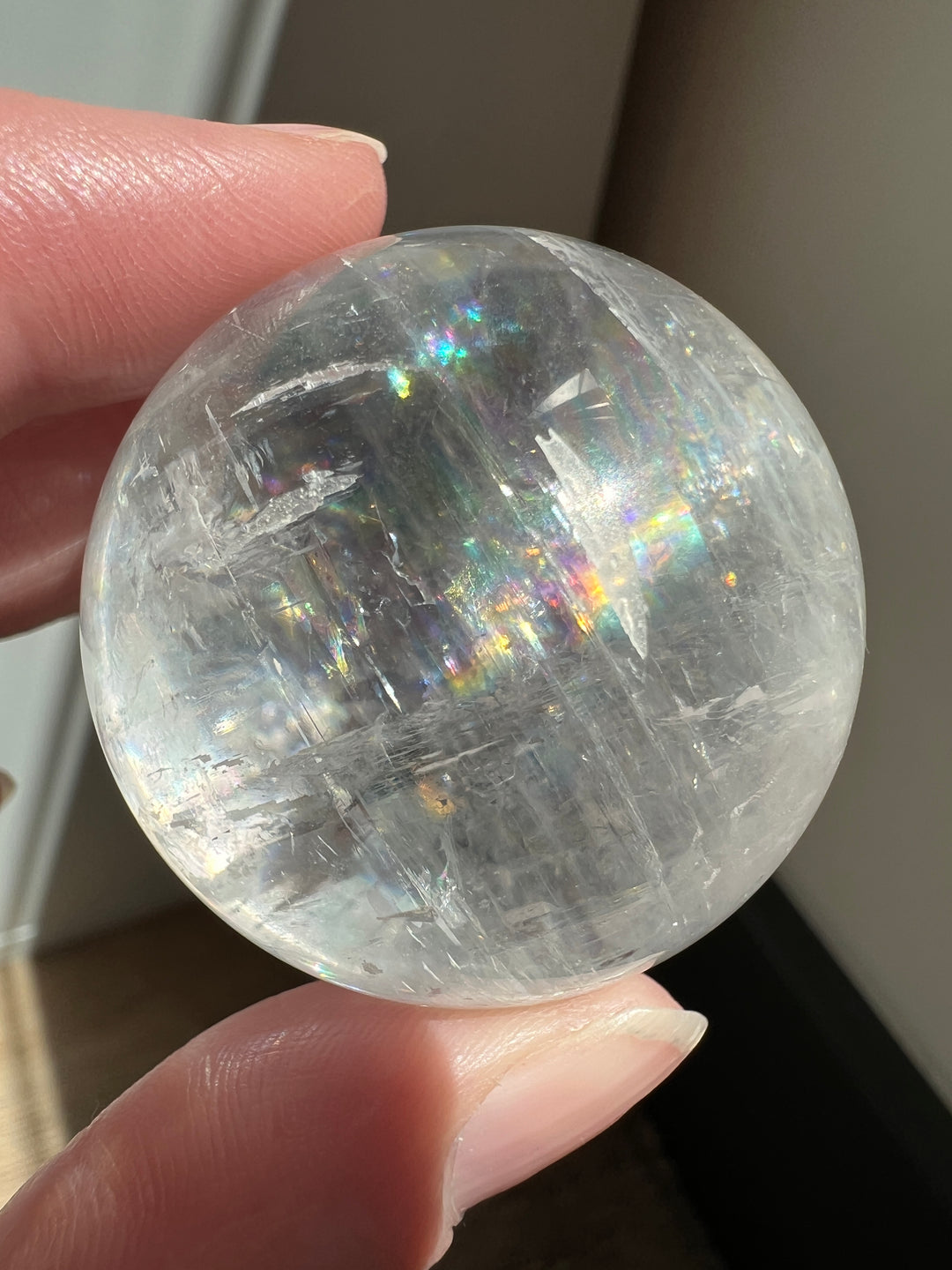 Optical Calcite Sphere (13) | 95.5g 41mm