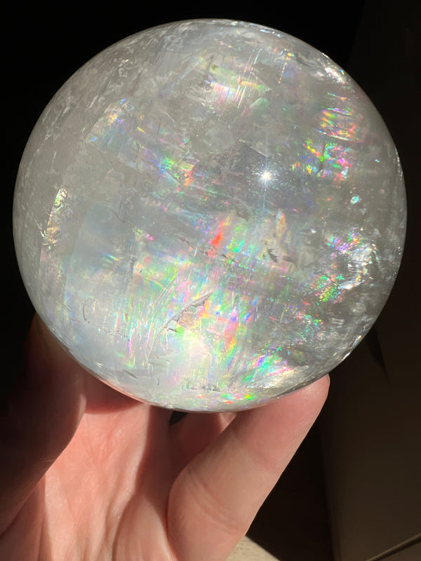 Optical Calcite Sphere (7) | 571.3g 73mm