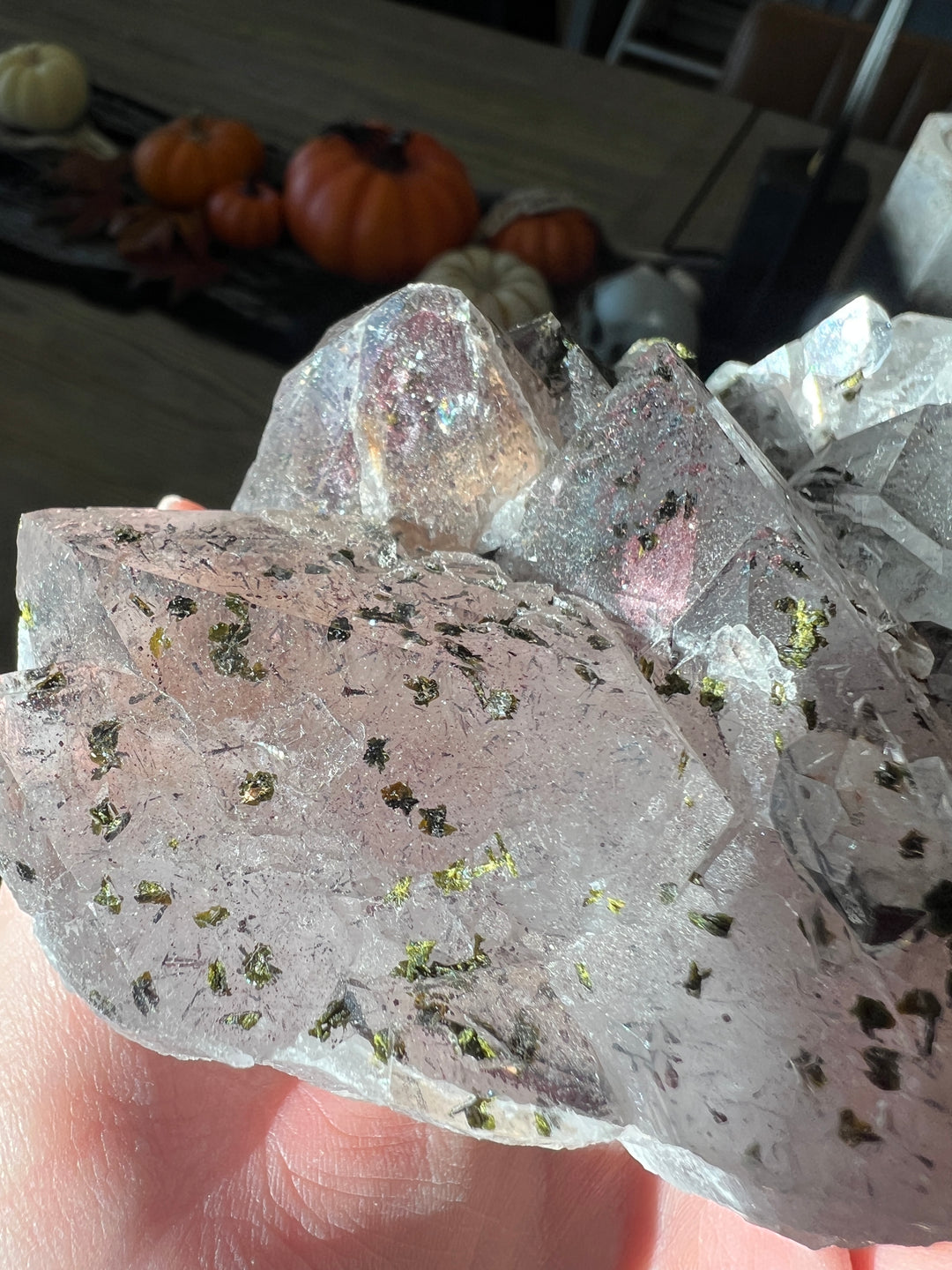 Sichuan China Quartz Clister with Epidote | 1lb 13oz