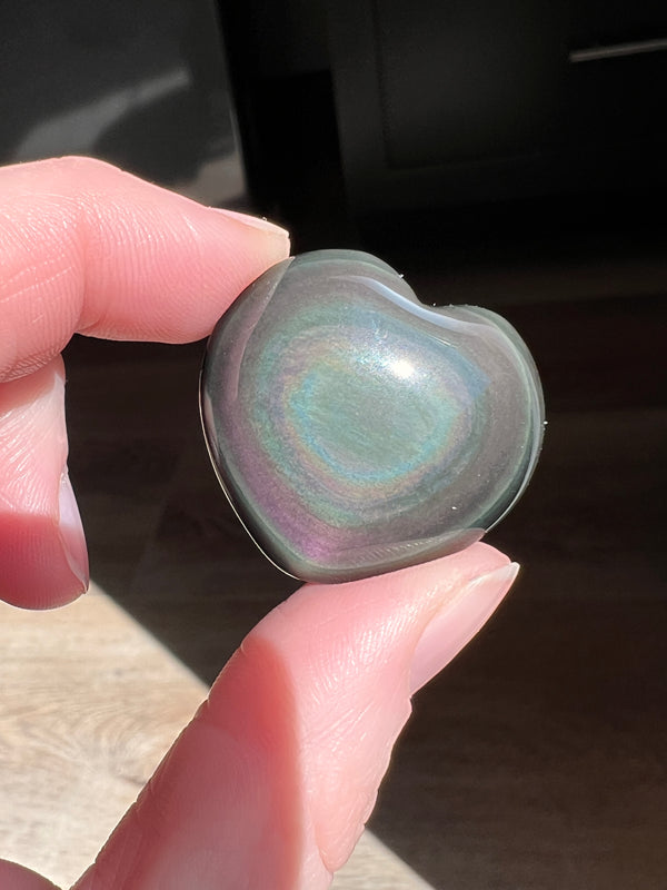 Rainbow Obsidian Heart (40)