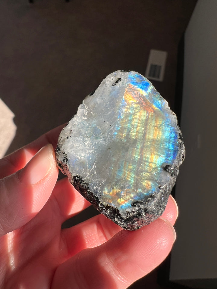 Raw Rainbow Moonstone | 86.3g