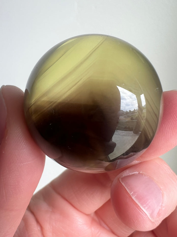High Grade Smoky Quartz Sphere with Phantoms | 58g 35mm