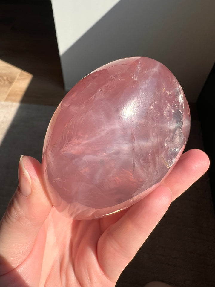 Glowing star Rose Quartz heart | 489g