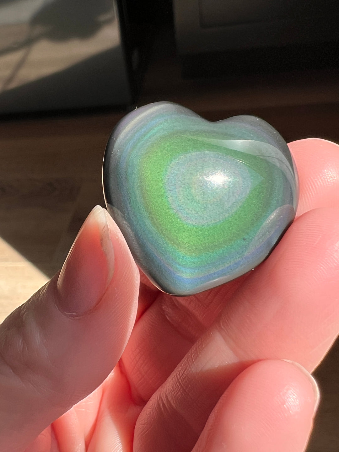 Rainbow Obsidian Heart (36)