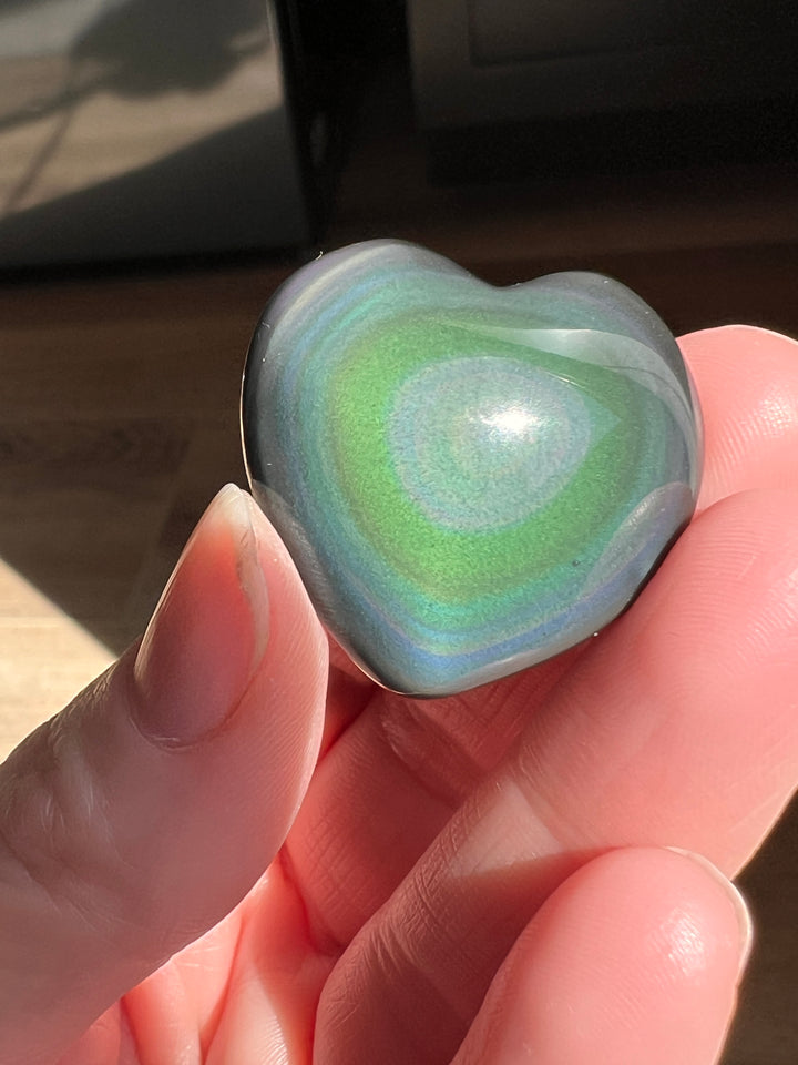 Rainbow Obsidian Heart (36)
