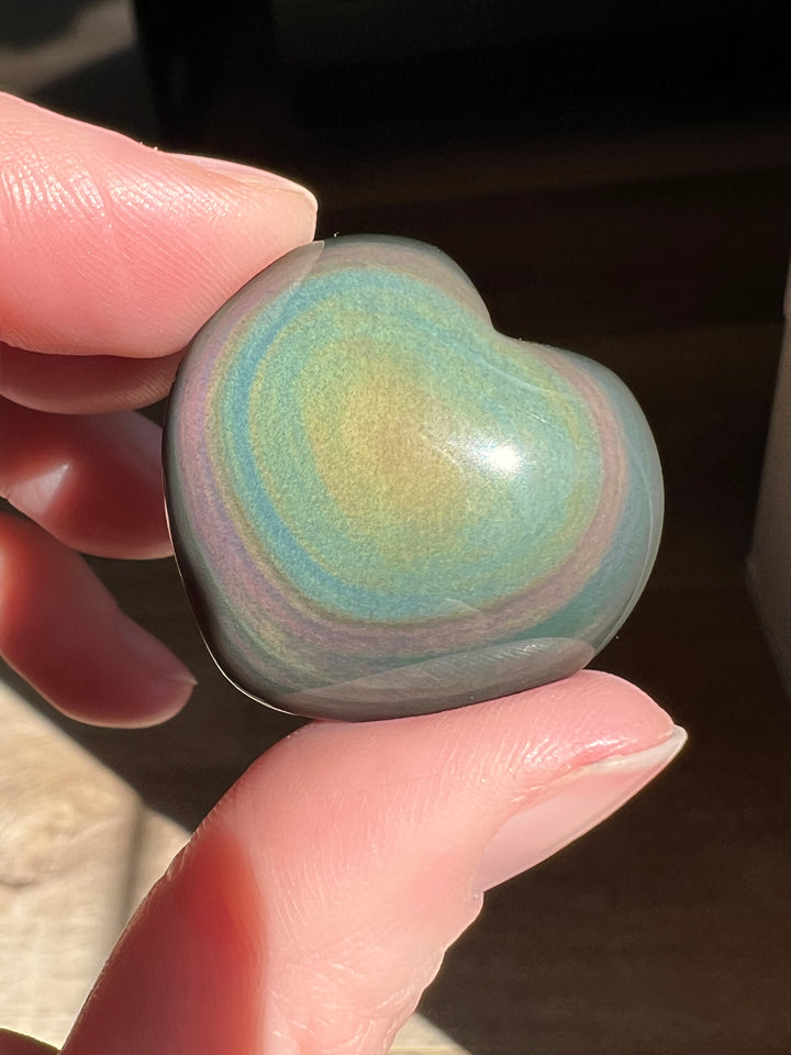 Rainbow Obsidian Heart (35)