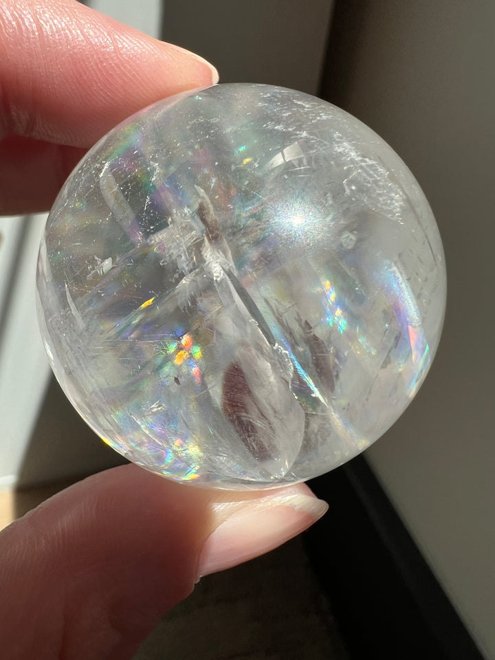 Optical Calcite Sphere (2) | 104.7g 42mm