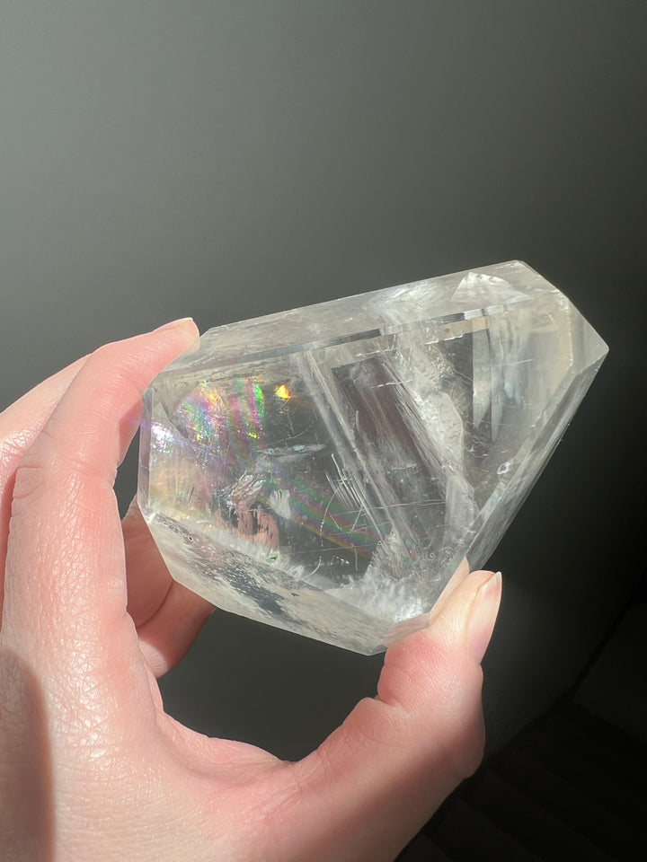 Rainbow Filled Optical Calcite Freeform | 525.4g