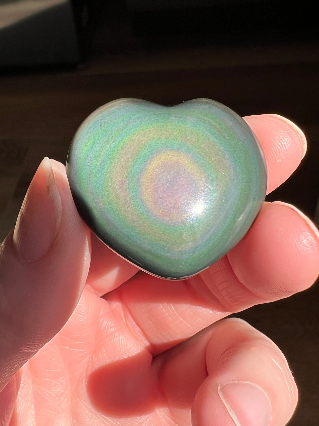 Rainbow Obsidian Heart (35)