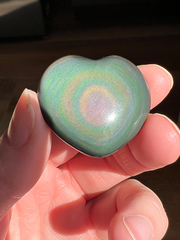 Rainbow Obsidian Heart (35)