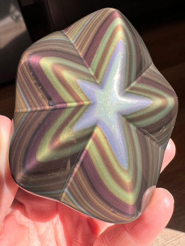 INCREDIBLE Rainbow Obsidian Star (22) | 235g