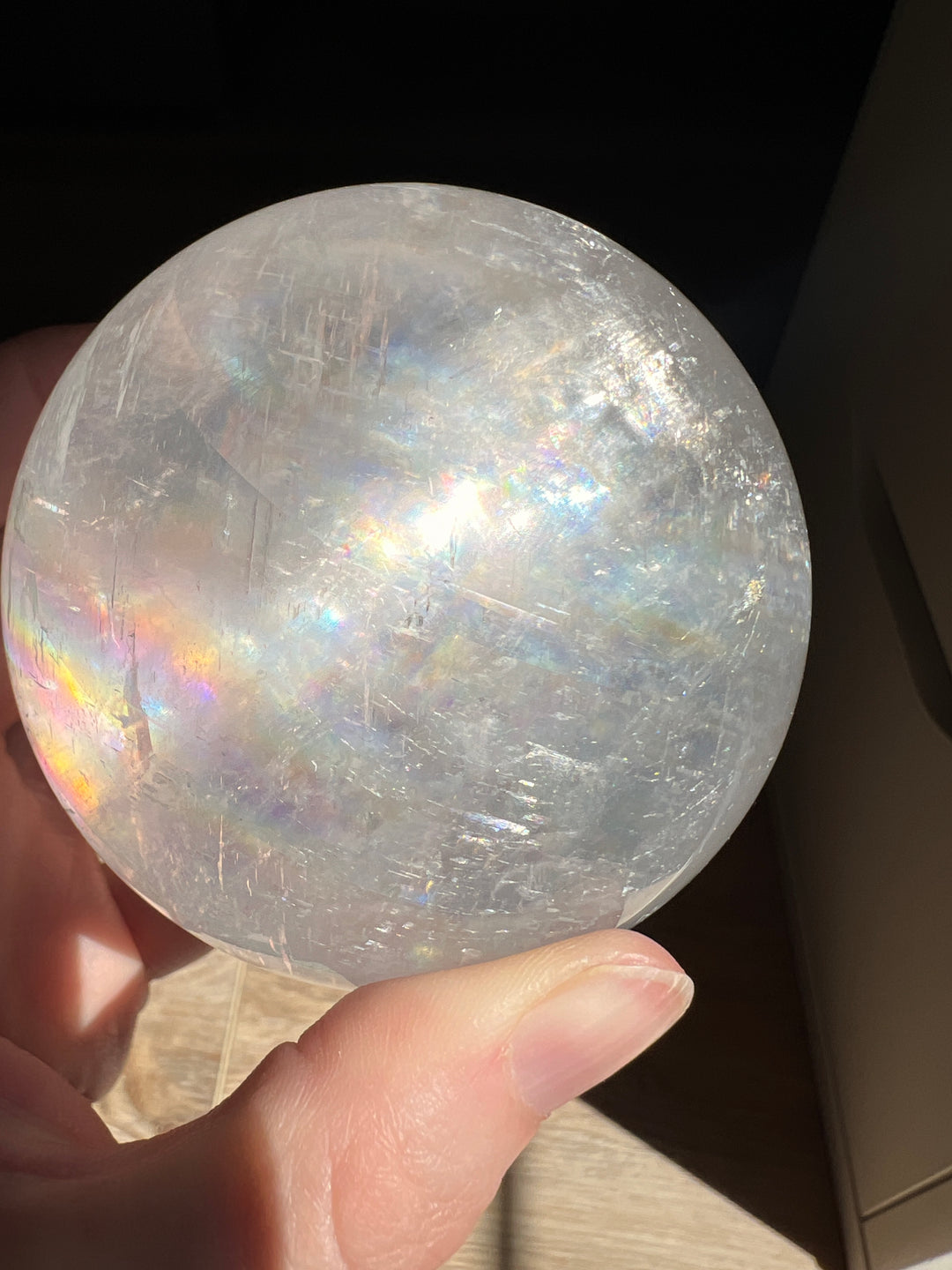 Optical Calcite Sphere (5) | 628.8g 76mm