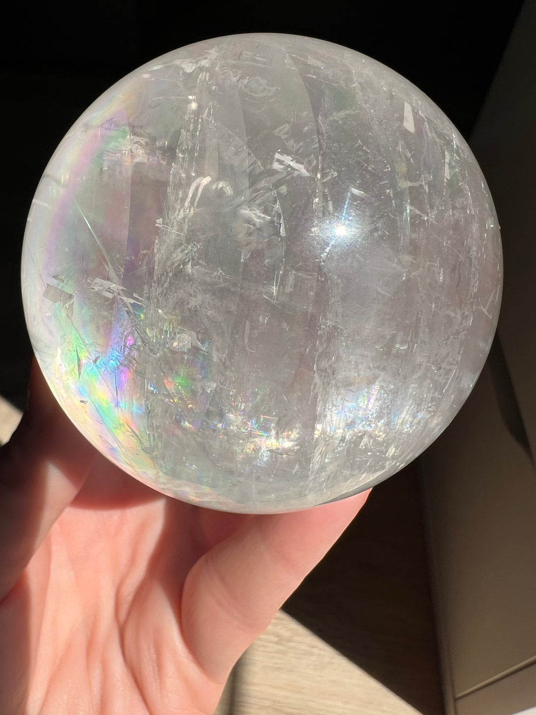 Optical Calcite Sphere (3) | 616.2g 75mm