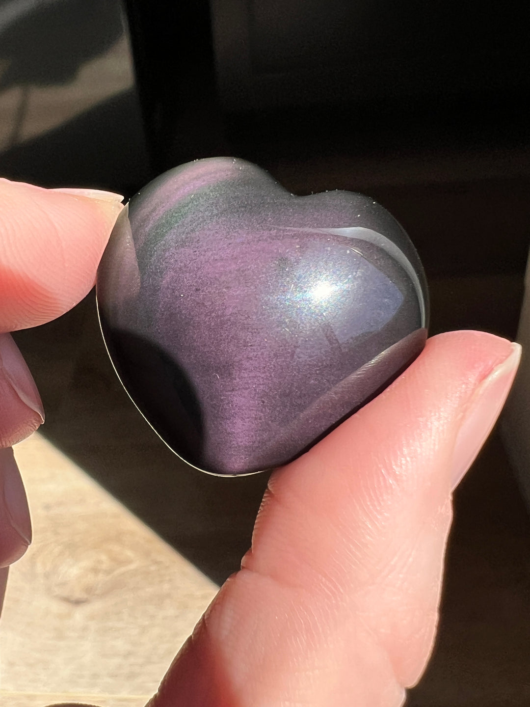 Rainbow Obsidian Heart (43)