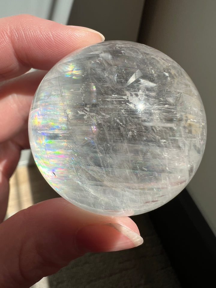 Optical Calcite Sphere (8) | 131.4g 45mm