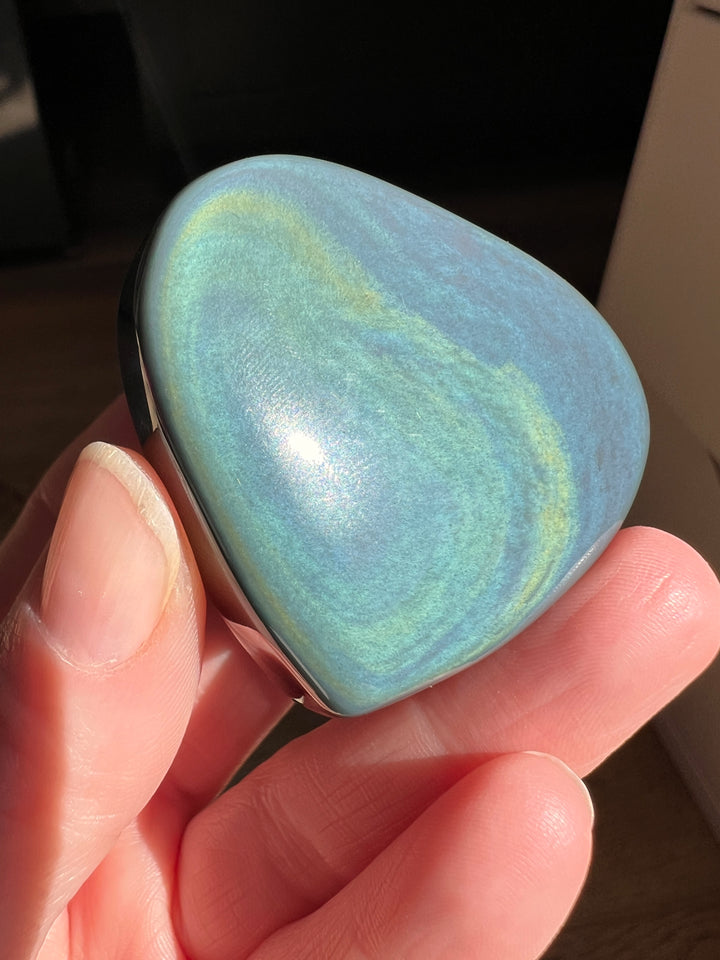 Rainbow Obsidian Heart (24) | 55.5g